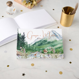 Rustikale Wildblume Boho Wedding Gästebuch