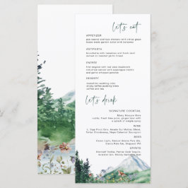 Rustikale Wildblume | Boho Wedding Menu Menükarte
