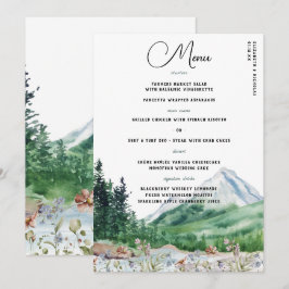 Rustikale Wildblume | Boho Wedding Menu Menükarte