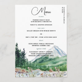 Rustikale Wildblume | Boho Wedding Menu Menükarte