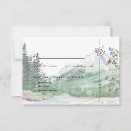 Rustikale Wildblume | Boho Wedding RSVP Karte