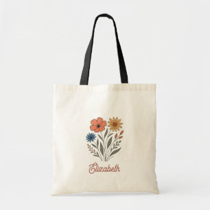 Rustikale Wildblume Bridesmaid Name Floral Moderne Tragetasche