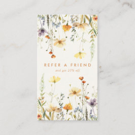 Rustikale Wildblume Empfehlungskarte