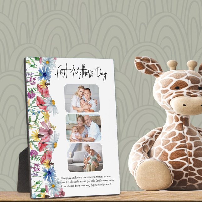 Rustikale Wildblume Erster Muttertag 3 Foto Fotoplatte (Von Creator hochgeladen)