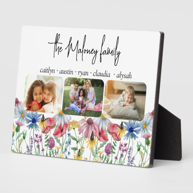 Rustikale Wildblume Familienname Kinder Namen 3 Fo Fotoplatte (Seite)