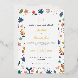 rustikale Wildblume Folieneinladung