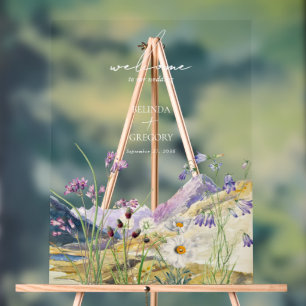 Rustikale Wildblume Hochzeit Acrylschild