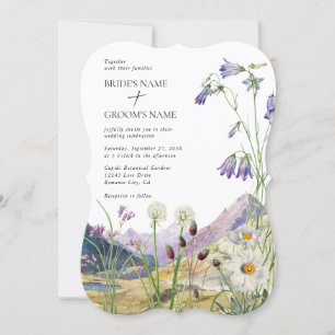 Rustikale Wildblume Hochzeit Einladung