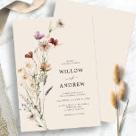 Rustikale Wildblume Hochzeit Einladung<br><div class="desc">Rustikale Wildblume Einladung Hochzeit. Elegant und romantisch, ist diese schöne Farbpalette aus Bräune, Braun, Rost, Terrakotta und Bronze Orange das trendige Thema für die diesjährigen Hochzeiten. Rustikal getrocknetes Gras, schöne Blume und Vintage Wildblumen sind atemberaubende Details für Ihre moderne Hochzeit. Finden Sie passende Elemente in der Tan Boho Wildblume Collection....</div>