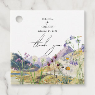 Rustikale Wildblume Hochzeit Geschenkanhänger