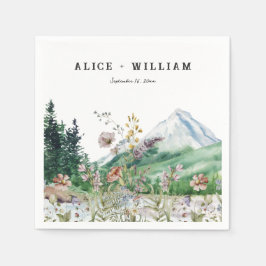 Rustikale Wildblume | Hochzeit Napkin Serviette
