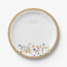 Rustikale Wildblume Hochzeiten Teller