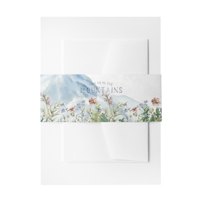 Rustikale Wildblume | Hochzeitsmonogramm Einladungsbanderole (Vorderseite Beispiel)
