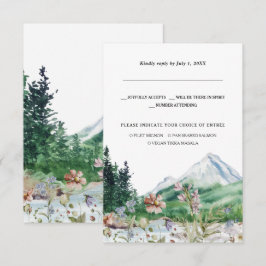 Rustikale Wildblume | HochzeitsrSVP Ankündigung