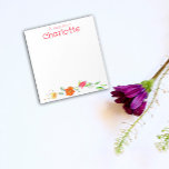 Rustikale Wildblume Orange Notizblock<br><div class="desc">Botanische Blume Notepad,  gelb-orangefarben,  Aquarellfarbe. Personalisierte Geschichten. Füge Deinen Namen hinzu.</div>
