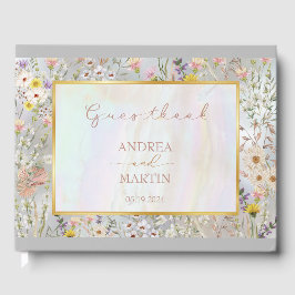 Rustikale Wildblume Pastel Garden Hochzeit Gästebuch