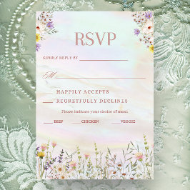 Rustikale Wildblume Pastel Garden Wedding RSVP Car