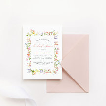 Rustikale Wildblume Rahmen Brautparty