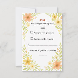 Rustikale Wildblume RSVP-Karte RSVP Karte