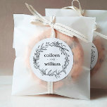 Rustikale Wildblume Runder Aufkleber<br><div class="desc">Rustikale Wildblume Folk Wedding Classic Round Sticker - süße Dekoration, perfekt für Gartenbau, Farm, Scheune oder handgefertigte Hochzeiten.</div>