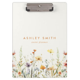 Rustikale Wildblume Zwischenablage Klemmbrett