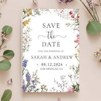 Rustikale Wildblumen Blumenhochzeit Save The Date