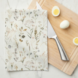 Rustikale Wildblumen Cotattcore Geschirrtuch