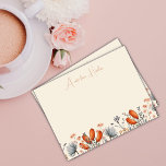 Rustikale Wildblumen in Burnt Orange und Dusty Gra Notizblock<br><div class="desc">Hier stellen wir unsere bezaubernden Personalisierten Boho Wildblumen Notepad vor, wo die Schönheit der Natur die Freude der Anpassung trifft. Tauchen Sie ein in die faszinierende Atmosphäre verbrannter orangefarbener Wildblumen und tauchen Sie ein in die subtile Eleganz des Grau. Dieses Notizblock ist mehr als nur ein Schreibwarenartikel; es ist eine...</div>