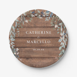 Rustikale Wildblumen Pappteller