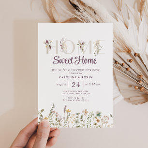 rustikale Wildblumen Party Einladung