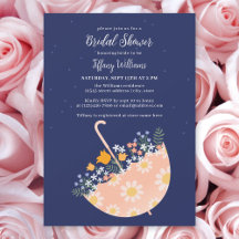 Rustikale Wildblumen Rosa Schirm Brautparty