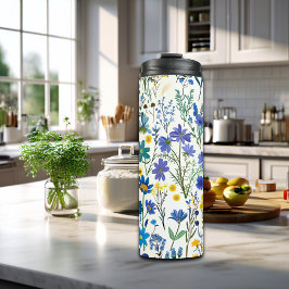 Rustikale Wildblumen Thermosbecher