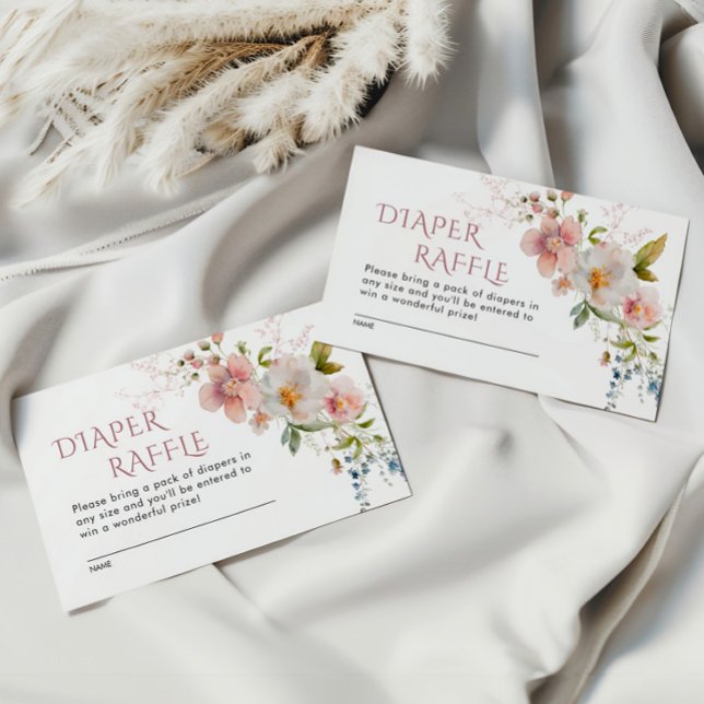 Rustikale Wildblumen: Windelwaschenkarte Begleitkarte (Von Creator hochgeladen)