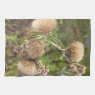 Rustikale Wilde Distel-Schürze für Naturliebhaber Geschirrtuch