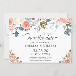 Rustikale wilde Herbstblütenhochzeit rettet das Da Save The Date
