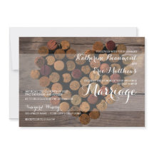 Rustikale Wine Cork Hochzeit Einladung