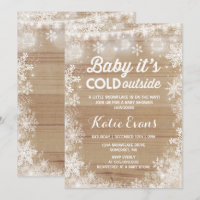 Rustikale Winter-Babyparty laden