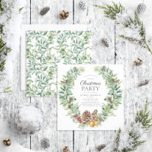 Rustikale Winter Filet Kone Wreath Holiday Party