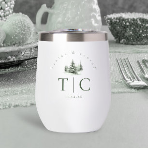 Rustikale Winter Hochzeitseinheiten Forest Green I