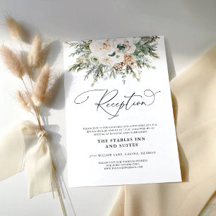 Rustikale Winter Pinecone Hochzeitskarte Begleitkarte