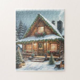 Rustikale Winter-/Weihnachtsschneekabine