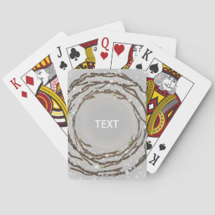 Rustikale Winterbaumzweige Snowy Playing Cards Spielkarten