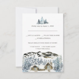 Rustikale Winterbergserie UAWG/Mahlzeit RSVP Karte