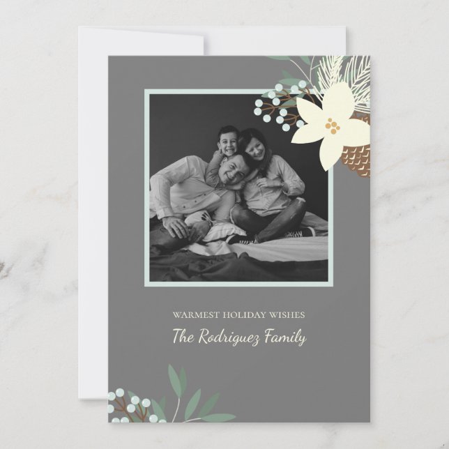 Rustikale Winterfolien Wohnung 5 x 7 Grußkarte Karte (Vorderseite)