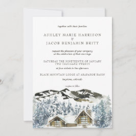 Rustikale Winterhochzeit Einladung