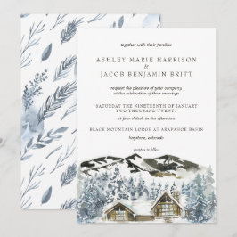 Rustikale Winterhochzeit Einladung