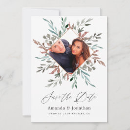 Rustikale Winterhochzeit Save the Date
