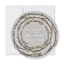 Rustikale Winterhochzeiten und Landschnee