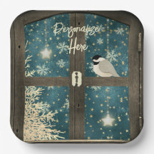 Rustikale Winterhüttensterne, Schneeflocken