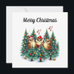 Rustikale Winterkiefernwälder Wandern Feiertagskarte<br><div class="desc">Frohe Weihnachten</div>